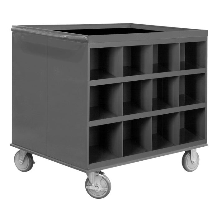 663-95 2 Sided Stock Cart, 24 Bins