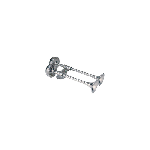 Marinco Compact Dual Trumpet Electric Horn 12V Stainless Steel - Marine-grade replacement part for boats and horns