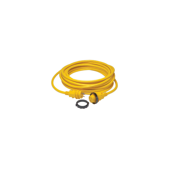 Marinco 199119 30A/125V Powercord Plus?« ShorePower Cordset w/LED, 50' Yellow