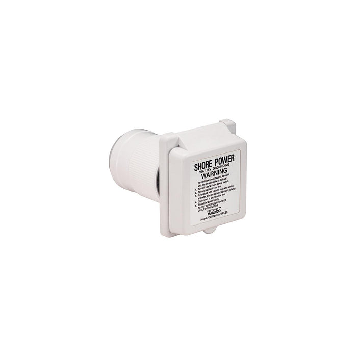 Marinco 50 Amp 125V Power Inlet With Stainless Steel Trim