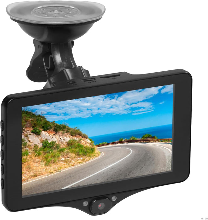 Boss BCAM60 Dual Dash Cam with Front and Interior Cameras + 4" Touchscreen