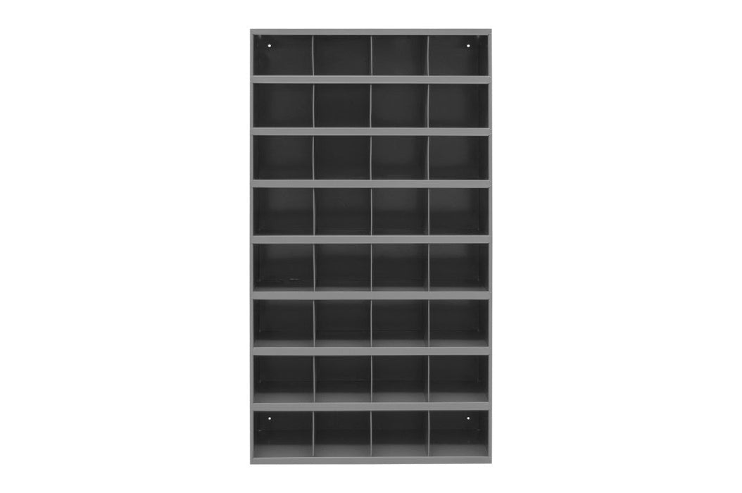 725-95 12" Deep, Tall 32 Opening Bin, Gray