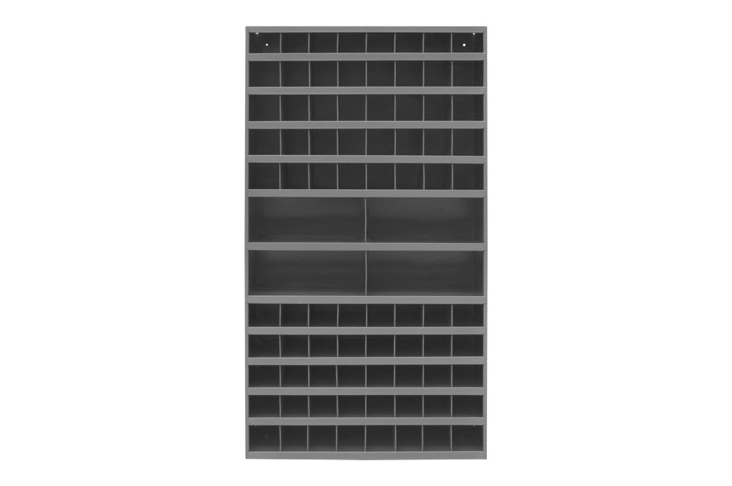 735-95 12" Deep, Tall 84 Opening Bin, Gray