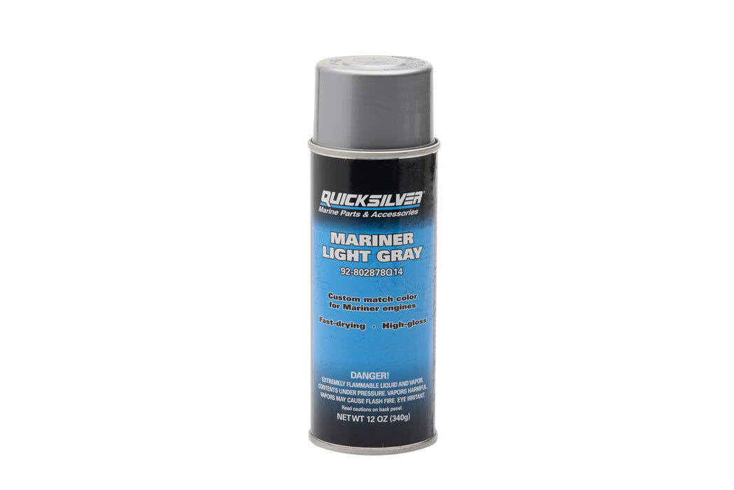 Quicksilver 802878Q14 Gloss Enamel Spray Paint in Light Gray, 12oz