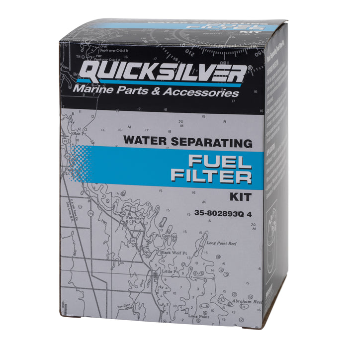 Quicksilver 802893Q4 Water Separating Fuel Filter Kit for Mercury and Mariner Outboards, MerCruiser Sterndrive and Inboard Engines