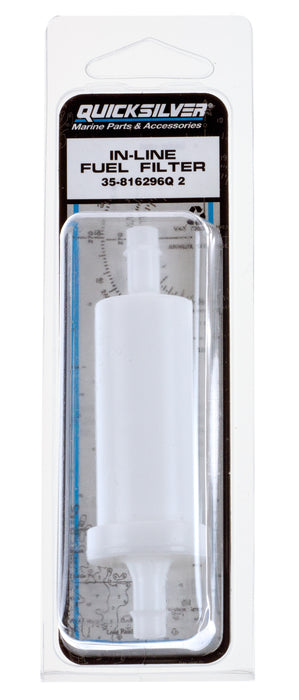 Quicksilver 816296Q2 Marine Engine Inline Fuel Filter with Barbs for 5/16" (8mm) Fuel Lines
