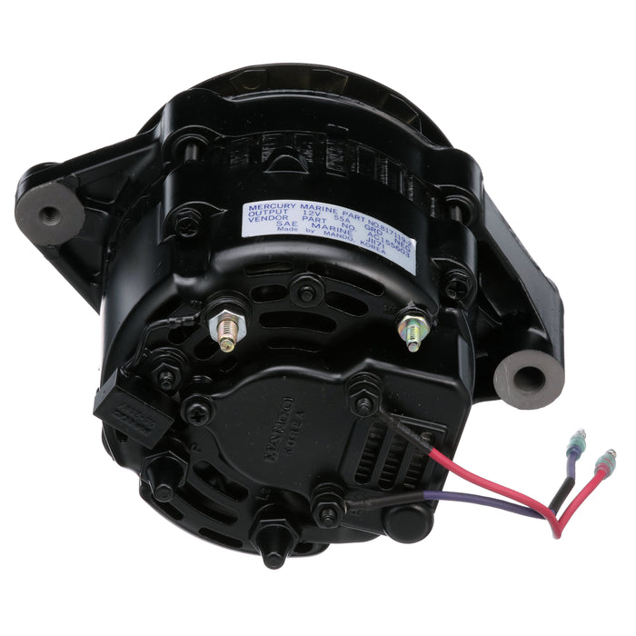 Quicksilver 817119A4 55 Amp Alternator, Mando, V-Belt for Select 4-Cylinder MerCruiser Sterndrive or Inboard Engines Made by GM, 1982-2016