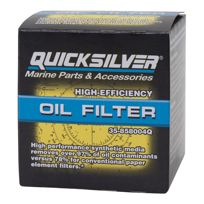 Quicksilver 858004Q High Performance Oil Filter for MerCruiser Sterndrive and Inboards Engines