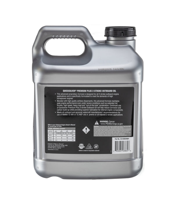 Quicksilver 2-Stroke Premium Plus Synthetic Blend Marine Engine Oil, 2.5 Gallon