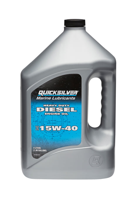 Quicksilver 15W-40 4-Stroke Heavy Duty Diesel Engine Oil, 4 Liters