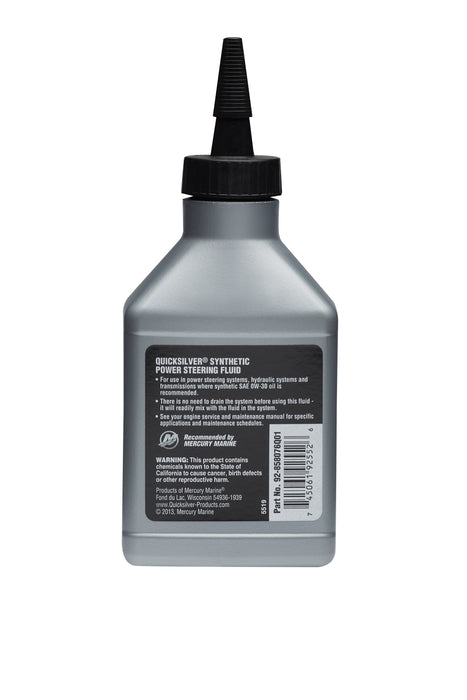 Quicksilver 858076Q01 Synthetic Power Steering Fluid, 8 oz