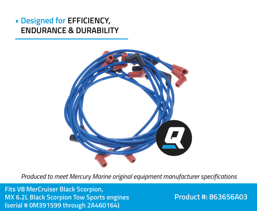 Quicksilver 863656A03 Spark Plug Wire Kit