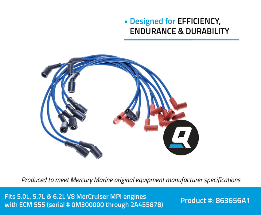 Quicksilver 863656A1 Spark Plug Wire Kit