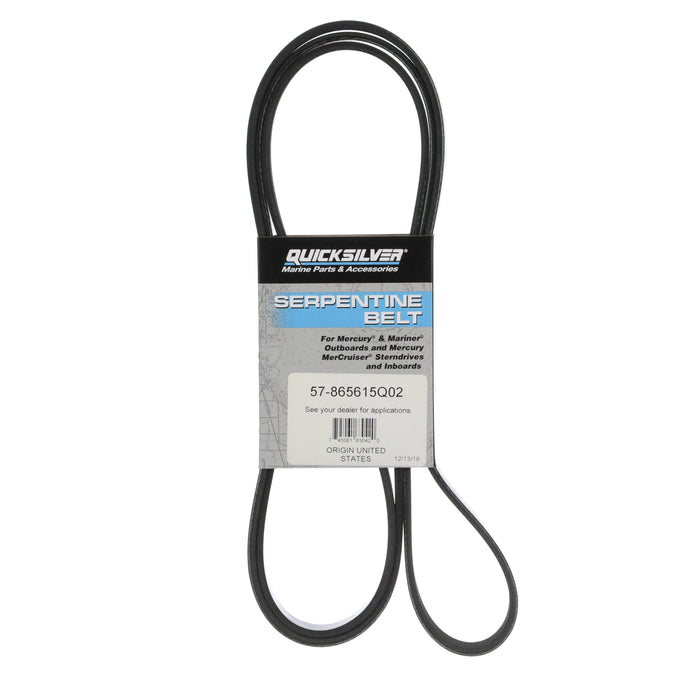 Quicksilver 865615Q02 Serpentine Belt, 2,285mm Long for Select MerCruiser 8.1S Engines and MerCruiser 496 Magnum Engines
