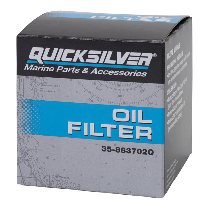 Quicksilver 883702Q Engine Block Mount Oil Filter for V6 MerCruiser Sterndrive Engines
