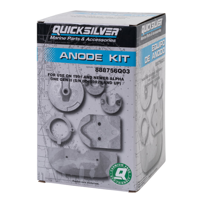 Anode Lab Kit Aluminum Anode Kit for Alpha One Gen II Drives | 888756Q03 ...