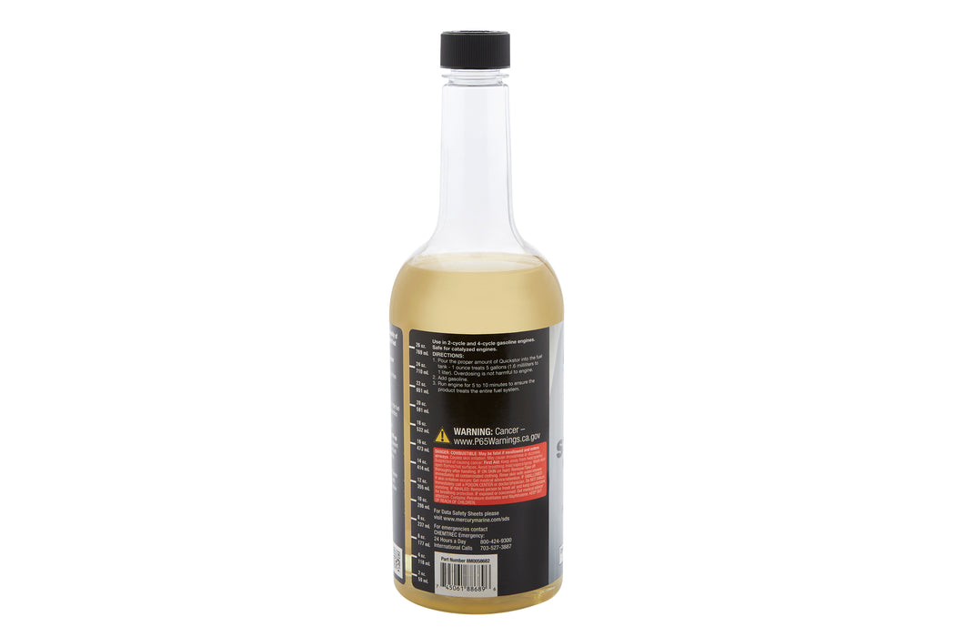 Quicksilver 8M0058682 Quickstor Fuel Treatment and Stabilizer, 32 oz