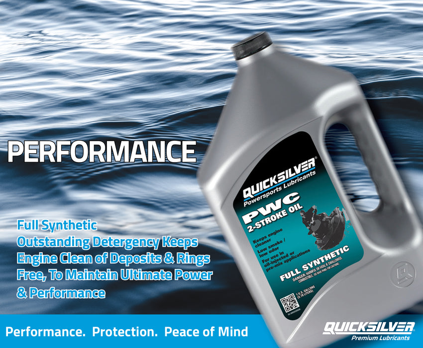 Quicksilver 2-Stroke Full Synthetic PWC and Sport Boat Oil, 1 Quart