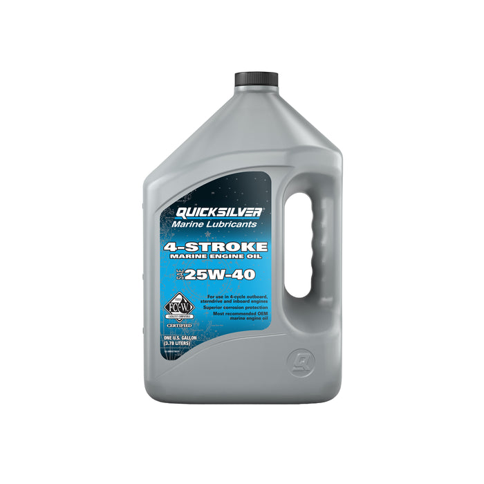 Quicksilver 25W-40 4-Stroke Marine Engine Oil, 1 Gallon