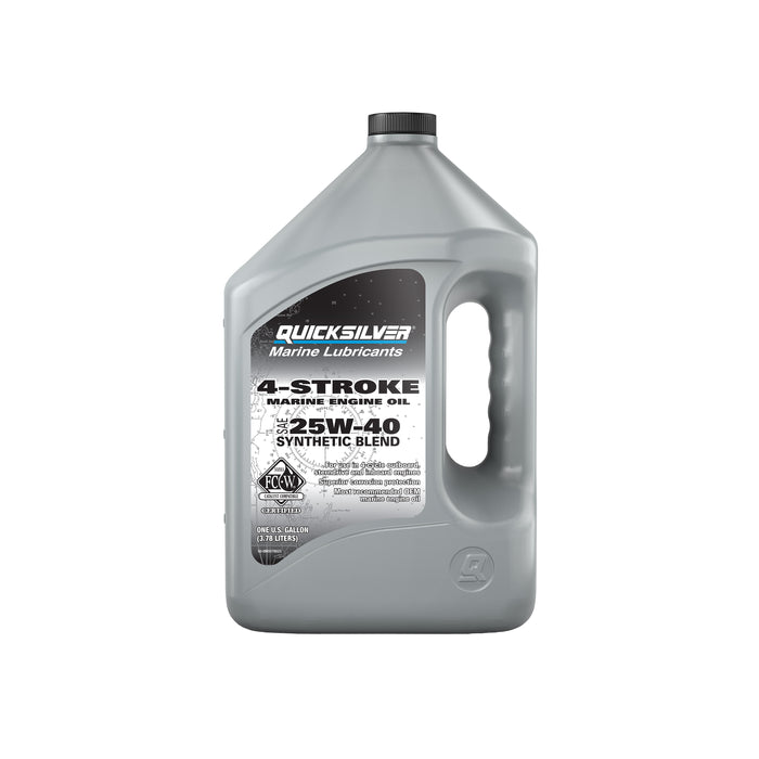 Quicksilver 25W-40 Synthetic Marine Engine Oil, 1 Gallon