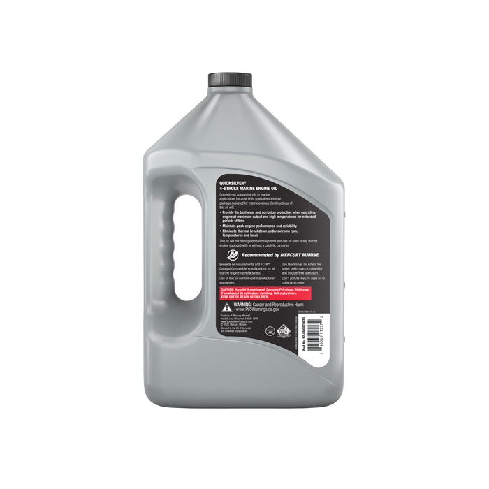 Quicksilver 25W-40 4-Stroke Synthetic Blend Marine Engine Oil, 1 Gallon