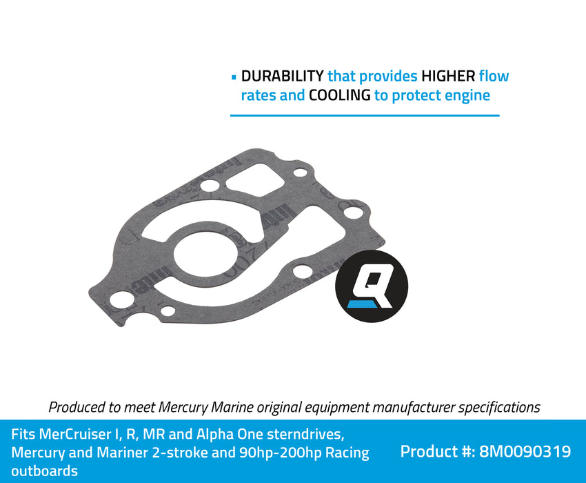 Quicksilver 8M0090319 Water Pump Gasket
