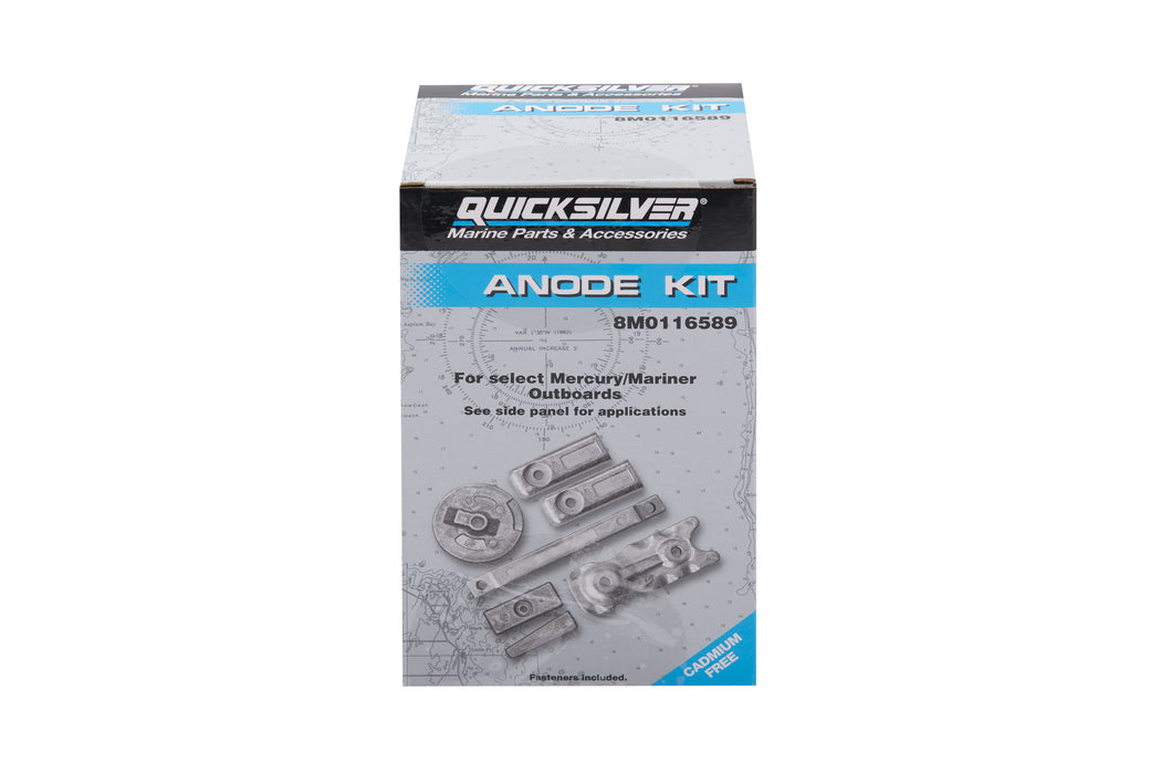 Quicksilver 8M0116589 Transom and Gear Case Aluminum Anode Kit
