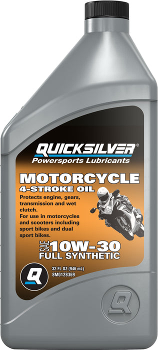 Quicksilver 10W-30 Full Synthetic Motorcycle Oil, 1 Quart