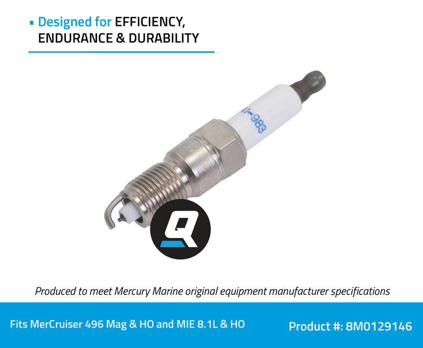 Quicksilver 8M0129146 ACDelco GM Original Equipment 41-983 Double Platinum Spark Plug