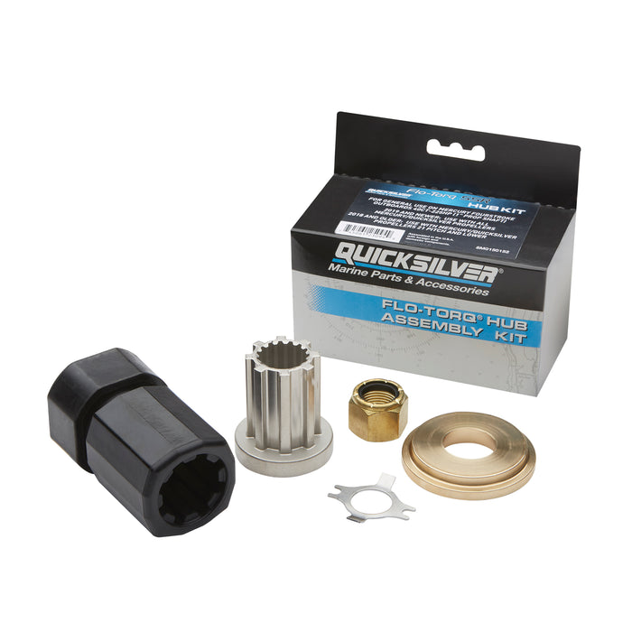 Quicksilver 8M0150152 Flo-Torq SSR Propeller Hub Kit for Mercury 40hp CT and 225hp 4-Stroke Outboards with 1" Diameter Prop Shaft
