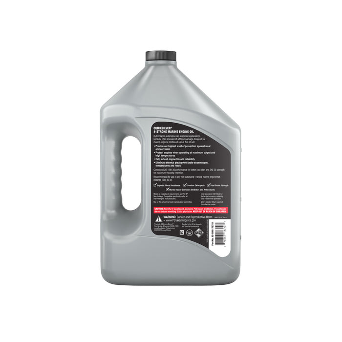 Quicksilver 10W-30 4-Stroke Full Synthetic Marine Engine Oil, 1 Gallon