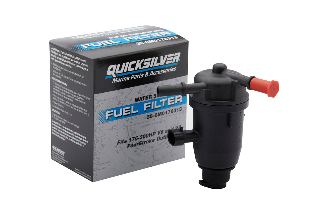 Quicksilver 8M0176313 On-Engine Water Separating Fuel Filter for Select Mercury 175-300hp Outboards