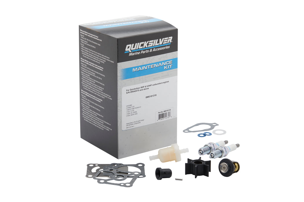 Quicksilver 8M0181316 Outboard Service Repair Kit for 8/9.9hp Carbureted Outboards