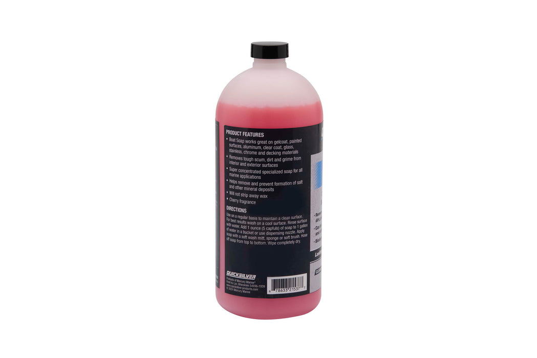 Quicksilver Boat Soap For Aluminum and Fiberglass Boats interior/exterior, PWC and Recreational Vehicles, 32 oz