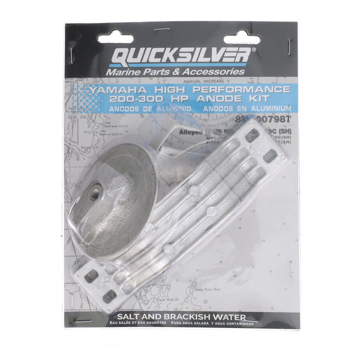 Quicksilver 8M6007987 Aluminum Anode Kit for Yamaha High Performance 200-300hp Outboards