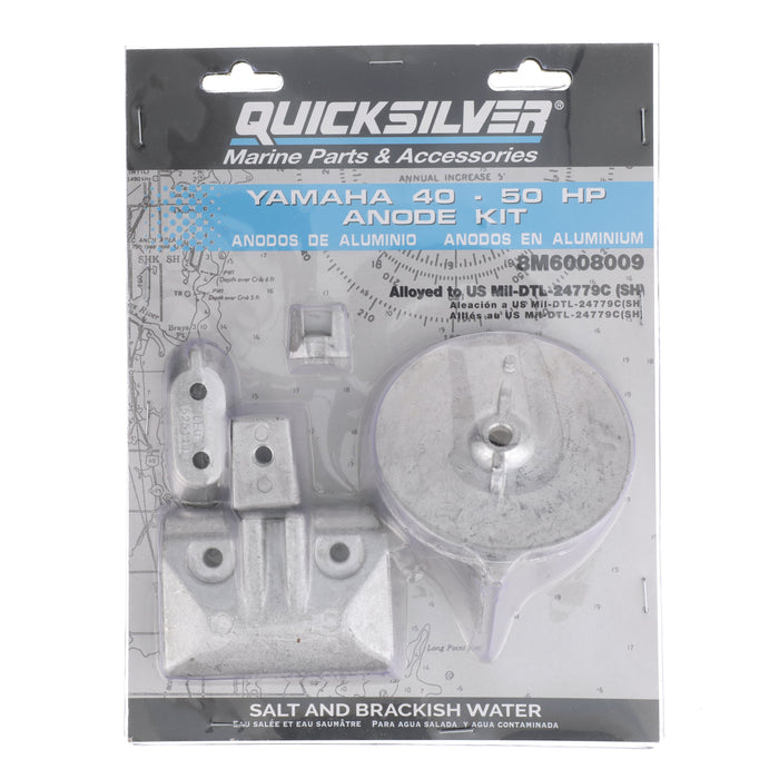 Quicksilver 8M6008009 Aluminum Anode Kit for Yamaha 40-50hp Outboards