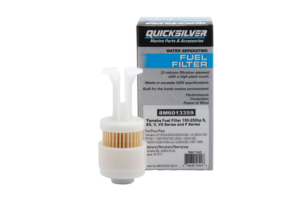 Quicksilver 8M6013359 Fuel Filter for Select Yamaha 150-250hp S, SX, V, VX Series & F Series Outboards