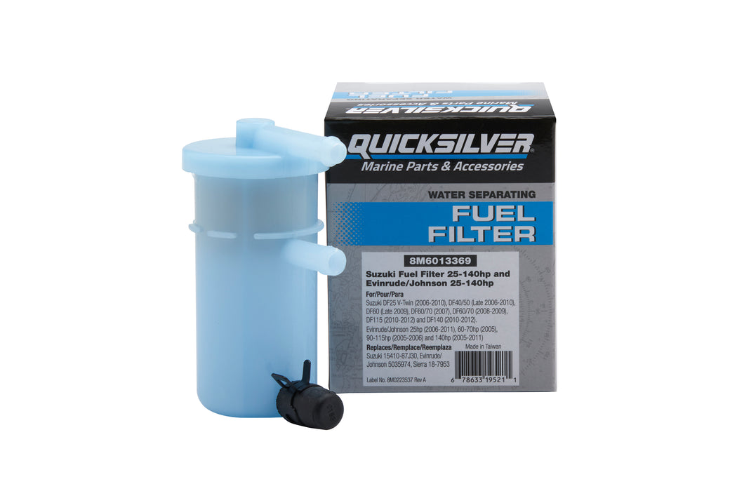 Quicksilver 8M6013369 Fuel Filter for Select Suzuki 25-140hp & Evinrude/Johnson 25-140hp Outboards