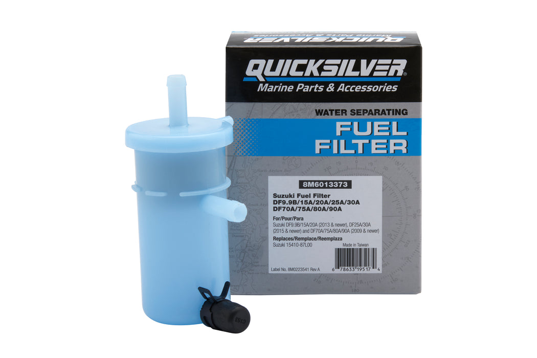 Quicksilver 8M6013373 Fuel Filter for Select Suzuki DF9.9B/15A/20A, DF25A/30A & DF70A/75A/80A/90A Outboards