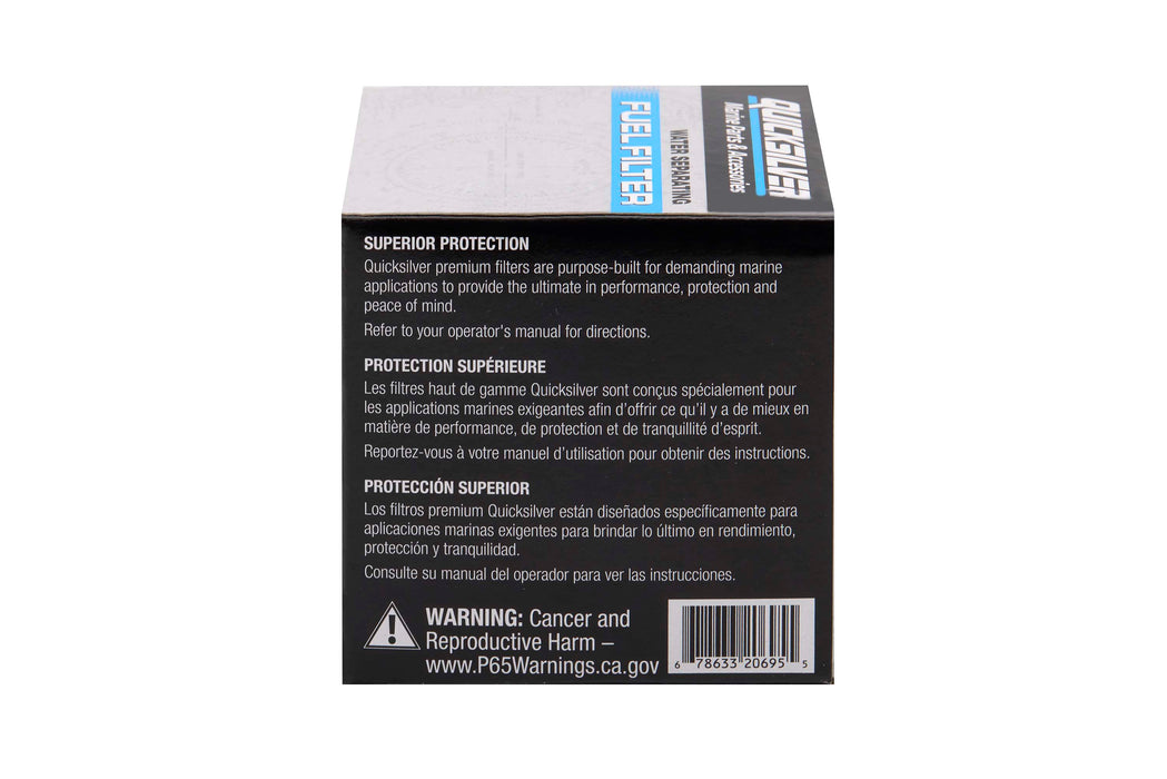 Quicksilver 8M6013847 Water-Separating Fuel Filter for Select Honda and Suzuki Outboards Up to 140hp