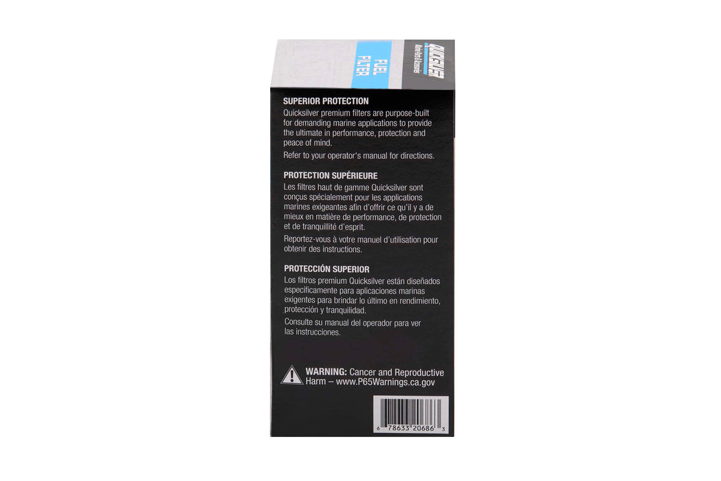 Quicksilver 8M6013849 Fuel Filter for Select Johnson and Evinrude V4 and V6 Outboards