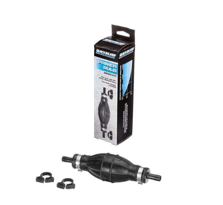 Quicksilver 8M0061875 Primer Bulb with 2 Hose Clamps for 5/16 In. (8mm) Fuel Lines