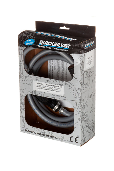 Quicksilver 8M0061883 Fuel Line Assembly, 8 Ft. Long with Primer Bulb
