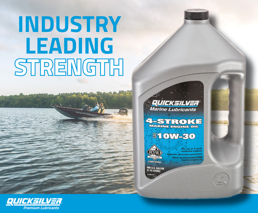 Quicksilver 10W-30 4-Stroke Marine Engine Oil, 1 Quart