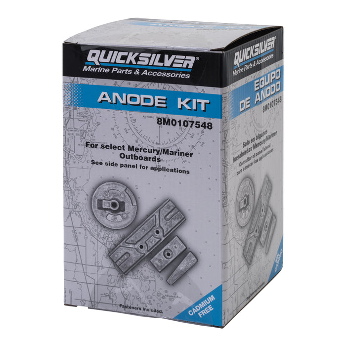 Quicksilver 8M0107548 Aluminum Anode Kit for Select Mercury 75-150hp Outboards