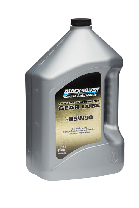 Quicksilver 85W-90 Extreme Performance Gear Lube for Outboards and Sterndrives, 1 Gallon