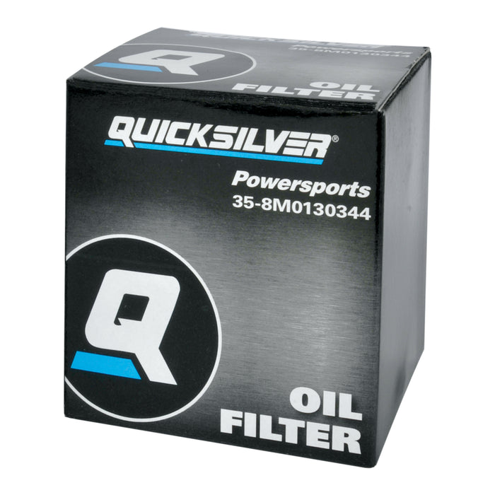 Quicksilver 8M0130344 Engine Oil Filter for Arctic Cat, Honda, Kawasaki, MV Agusta, Suzuki, Triumph, and Yamaha ATVs, UTVs, PWCs, and Motorcycles