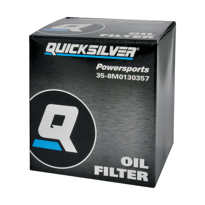 Quicksilver 8M0130357 Engine Oil Filter for Aprilia, Arctic Cat, Kawasaki, and Suzuki ATVs and Motorcycles
