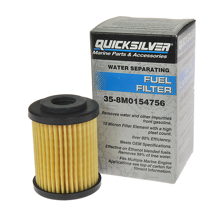 Quicksilver 8M0154756 Inline Water Separating Fuel Filter for Yamaha 125-425hp Outboards and Suzuki 200-350hp Outboards