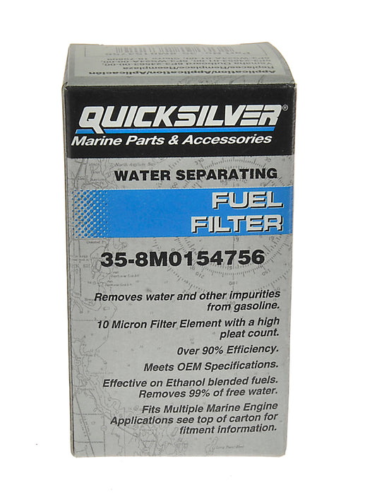 Quicksilver 8M0154756 Inline Water Separating Fuel Filter for Yamaha 125-425hp Outboards and Suzuki 200-350hp Outboards